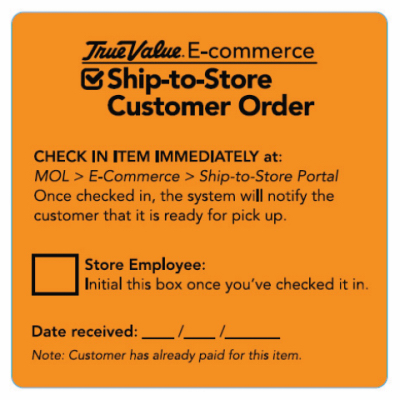 Orange E-Comm Labels