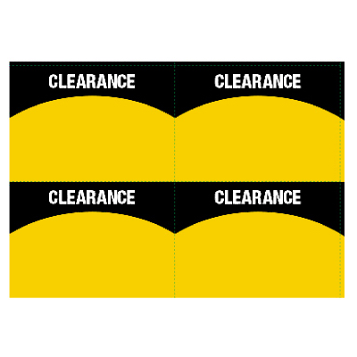 50PK 4Up ClearSignStock