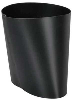 6" BLK Oval RND Adapter