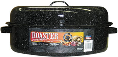 18" BLK Oval Roaster