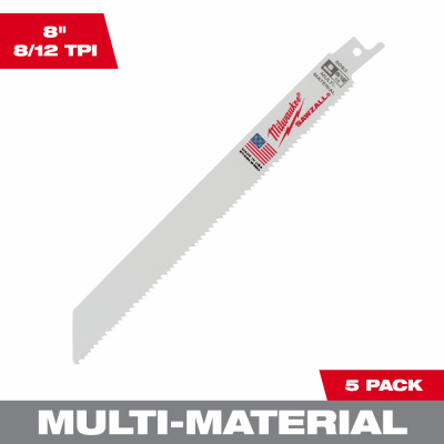 5PK 8"8/12T Recip Blade