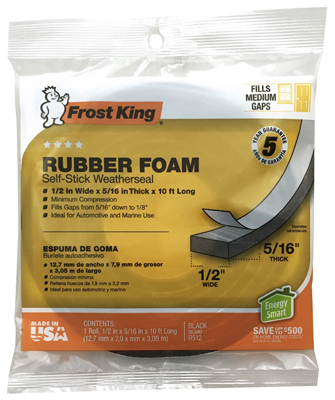1/2x5/16 BLK Rubb Tape
