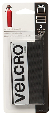 2PK2x4 BLK Velcro Strip