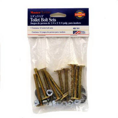 MP 10PK BRS Toilet Bolt