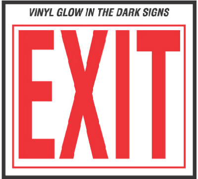 8x11 Glow Exit Sign