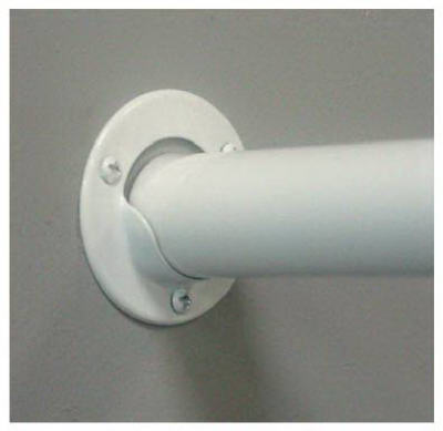 2PK WHT STL Pole Socket