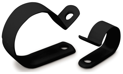 12PK 1/2"BLK Plas Clamp