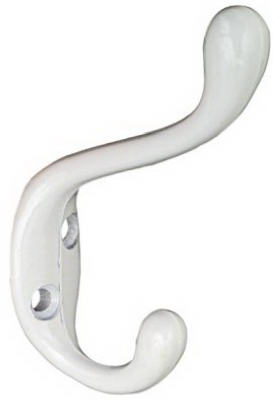 HD WHT Coat/Hat Hook
