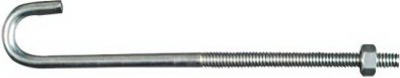 1/4x6 Zinc J Bolt
