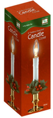 HW 9"CLR BO Candle/Base