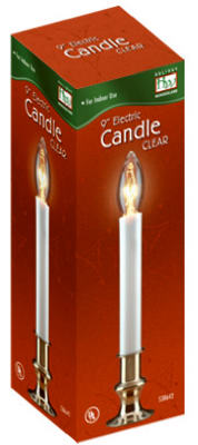 HW 9" CLR Candle/Base