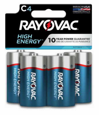 Rayo 4PK C Alk Battery