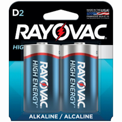 Rayo 2PK D Alk Battery