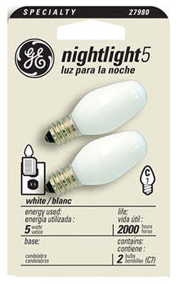 GE2PK 5W WHT Night Bulb