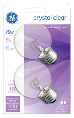 GE2PK25W CLR Globe Lamp