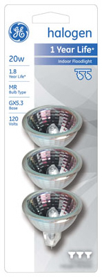 GE 3PK 20W STD FLD Lamp