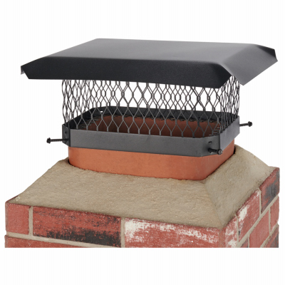 9x13 BLK STL Chim Cover