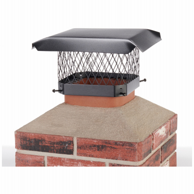 9x9 BLK STL Chim Cover
