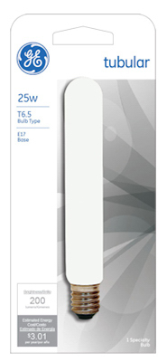 GE 25W CLR Tube Bulb