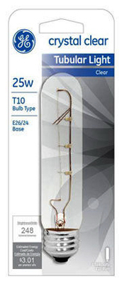 GE 25W CLR Tube Bulb