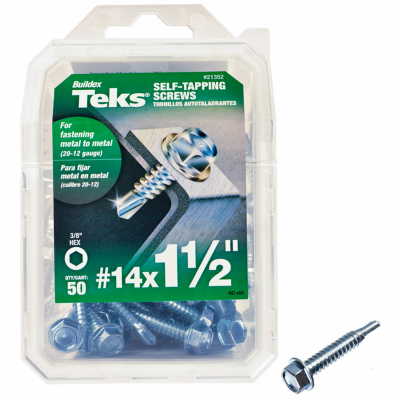 50PK#14x1-1/2 Hex Screw