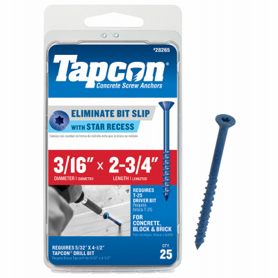 25PK 3/16x2-3/4" Anchor