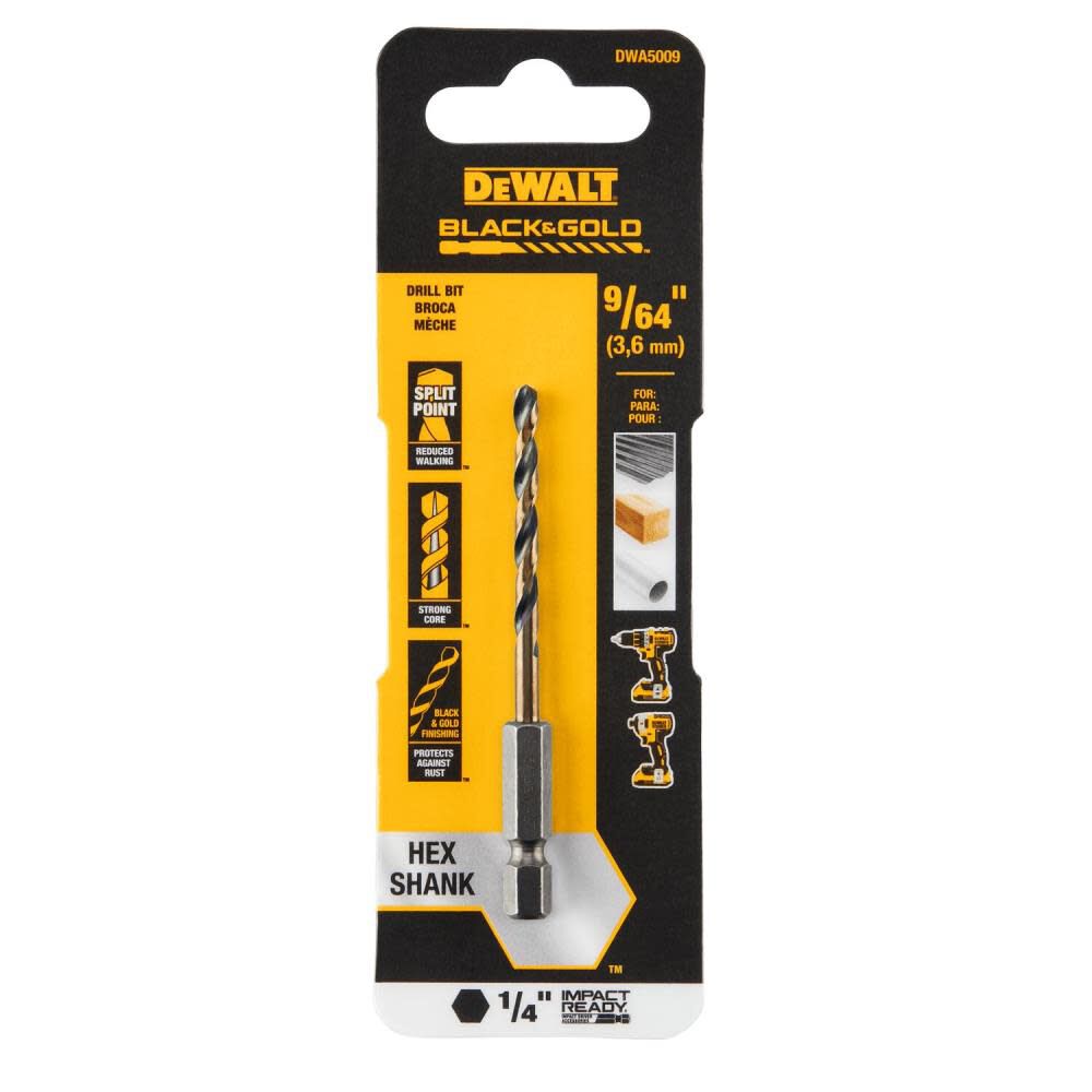 9/64" BLK/GLD IR Bit, 5/Pack