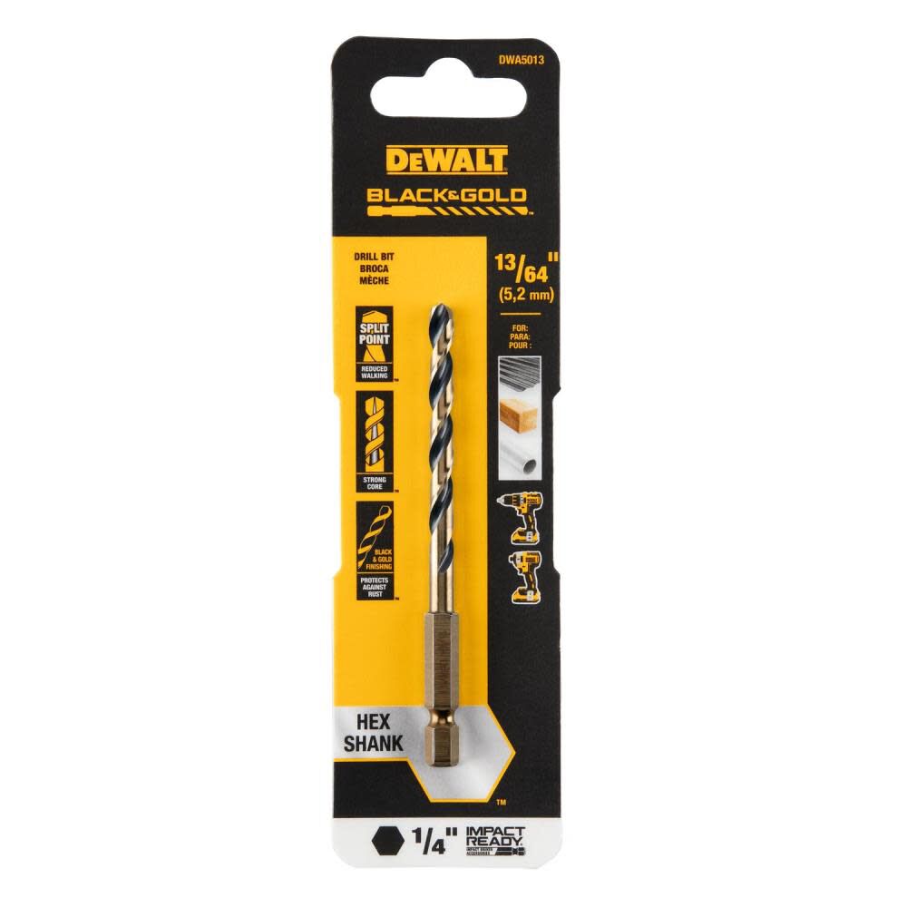 13/64" BLK/GLD IR Bit, 3/Pack