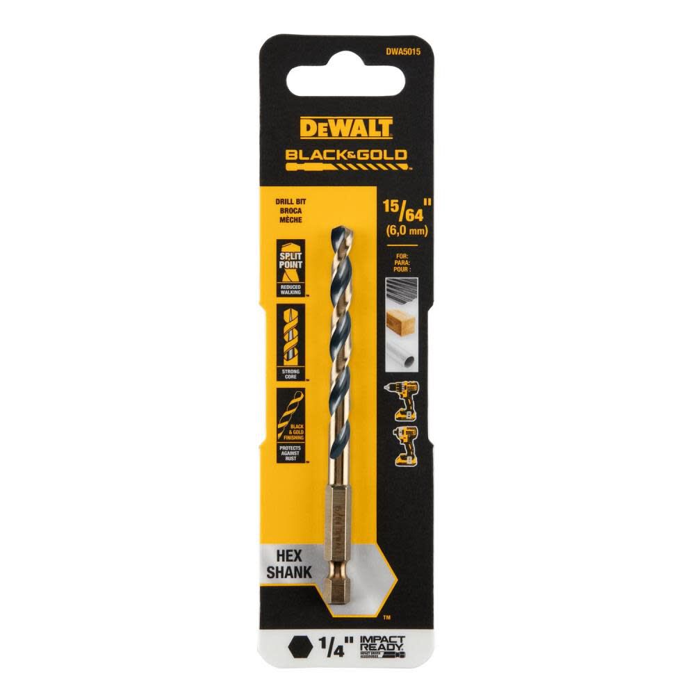 15/64" BLK/GLD IR Bit, 3/Pack