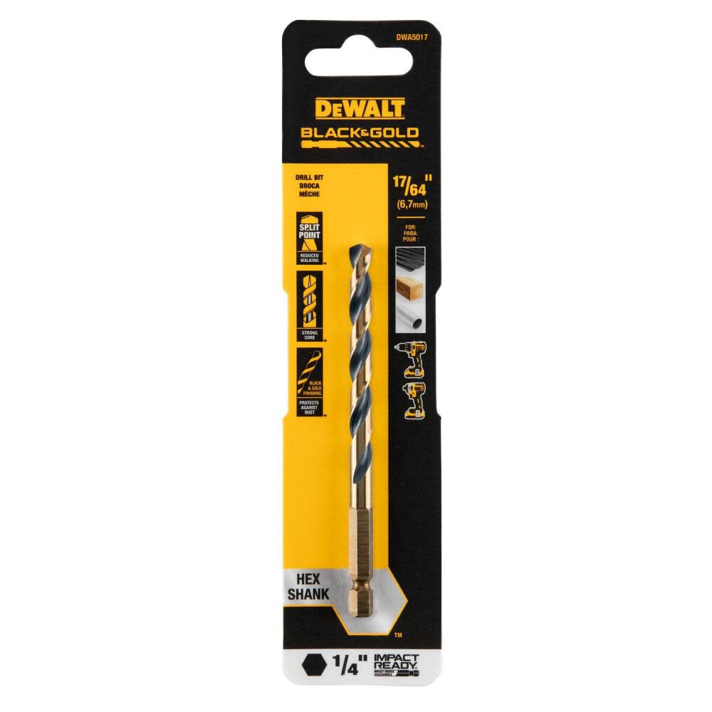 17/64" BLK/GLD IR Bit, 3/Pack