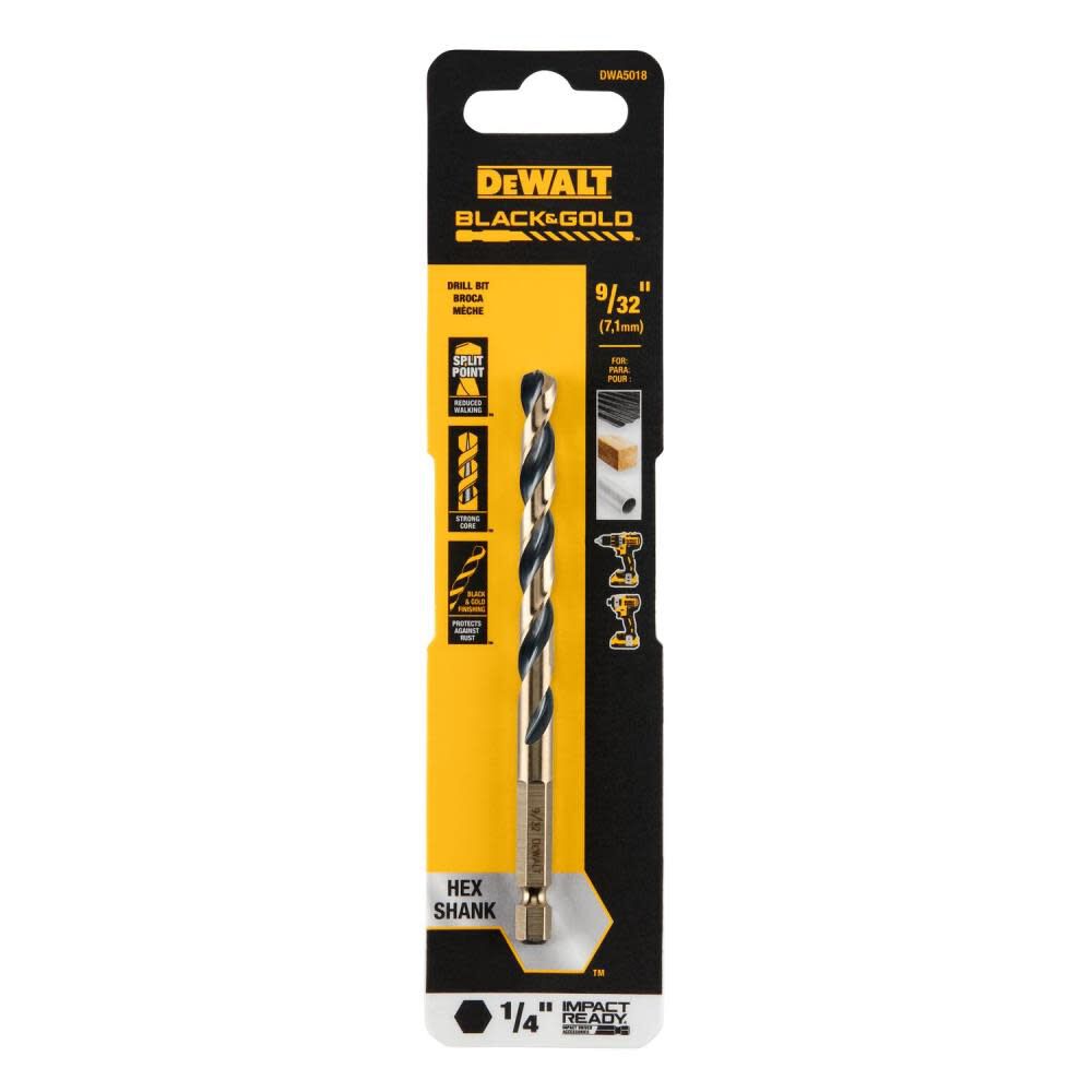 9/32" BLK/GLD IR Bit, 3/Pack