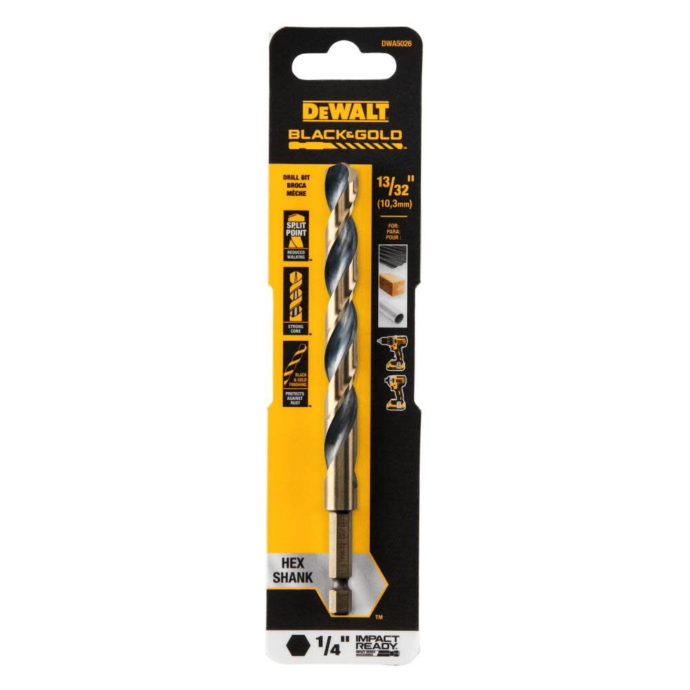 13/32" BLK/GLD IR Bit, 3/Pack