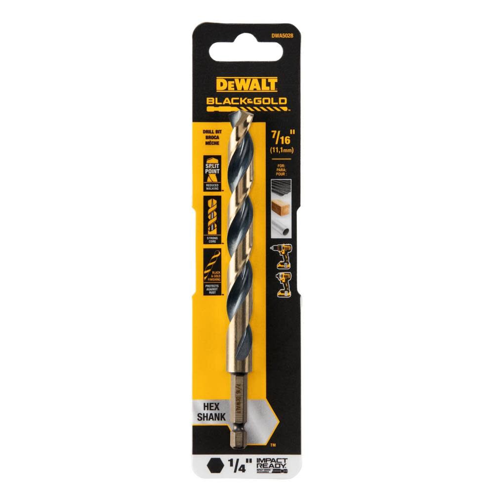 7/16" BLK/GLD IR Bit, 3/Pack