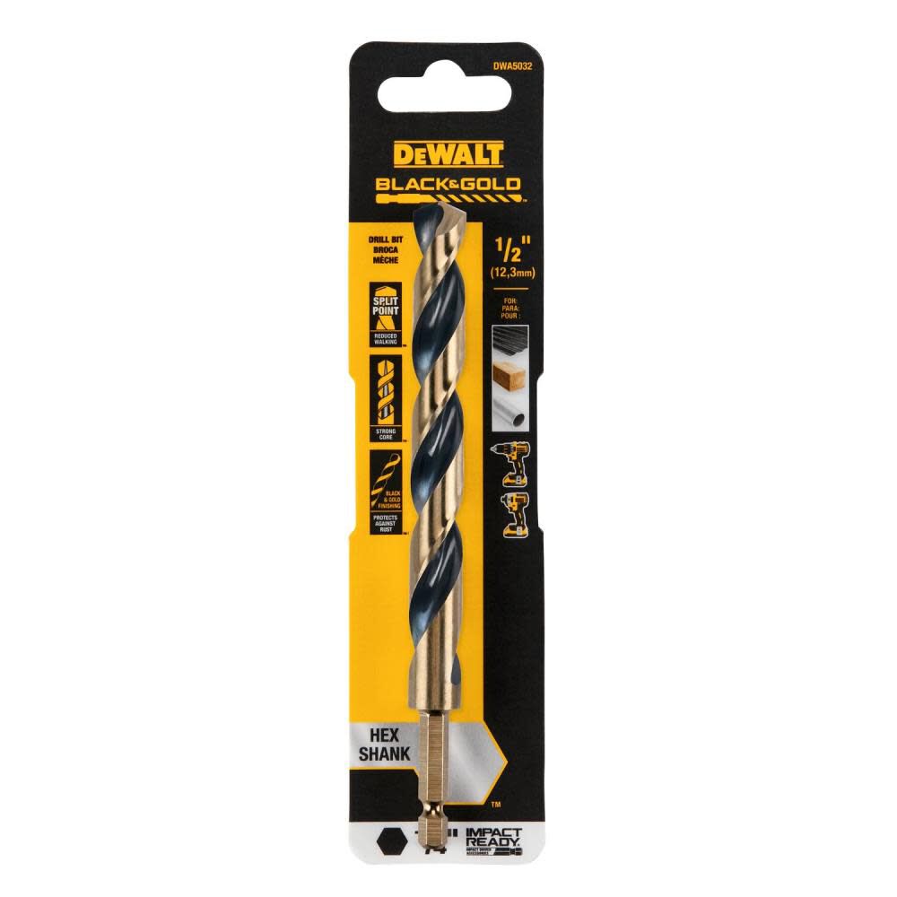 1/2" BLK/GLD IR Bit, 3/Pack