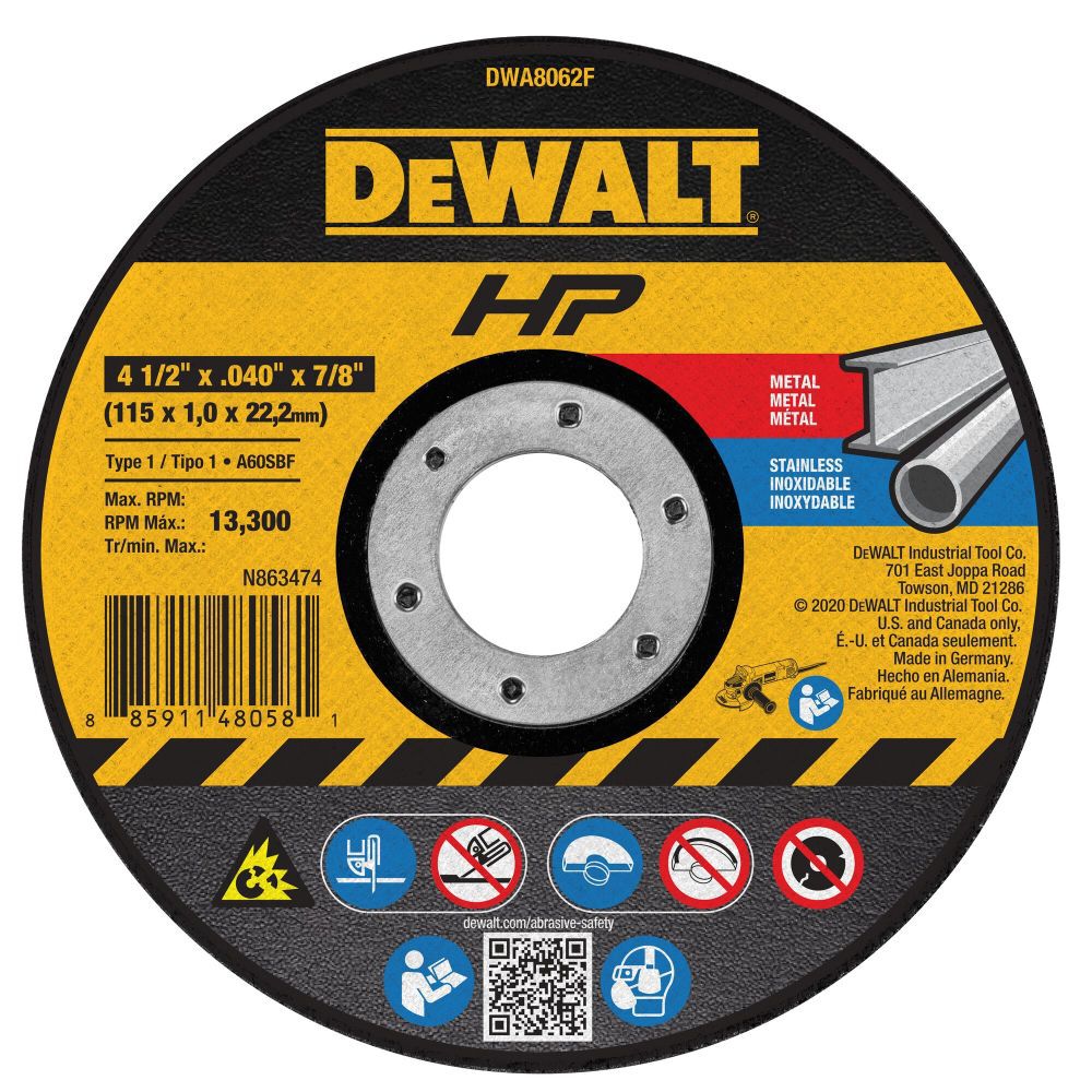 12x1/8x1 Cut Wheel, 10/Pack