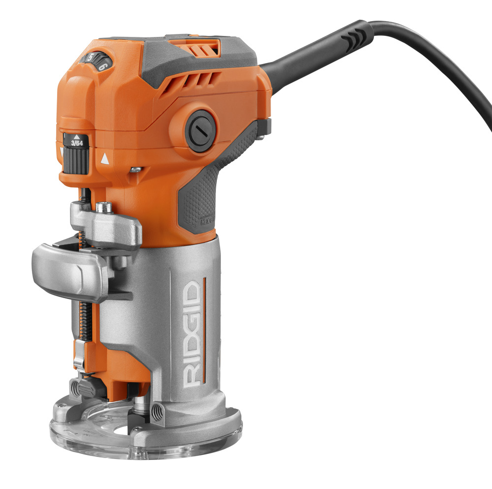 Trim Router Kit - 20,000-30,000 RPM, 1.12 HP, Overmold Grip, 120V AC, Orange