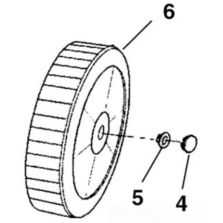 8-Inch Grey Hub Wheel for Durable Performance and Easy Mobility