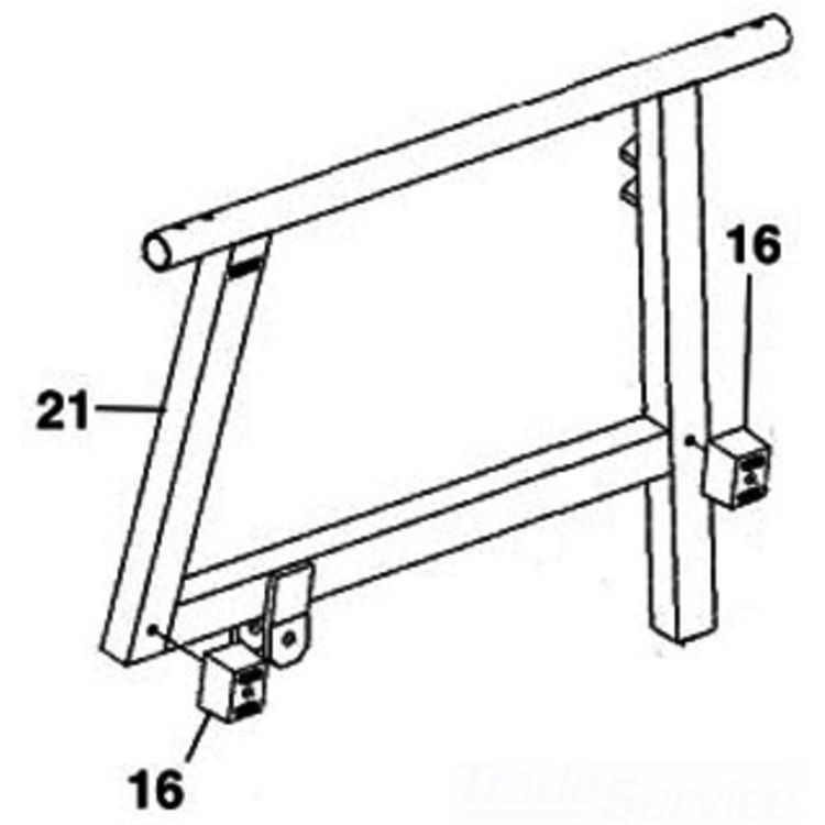 Rear Leg Assembly for Stability and Support - Durable Replacement Part