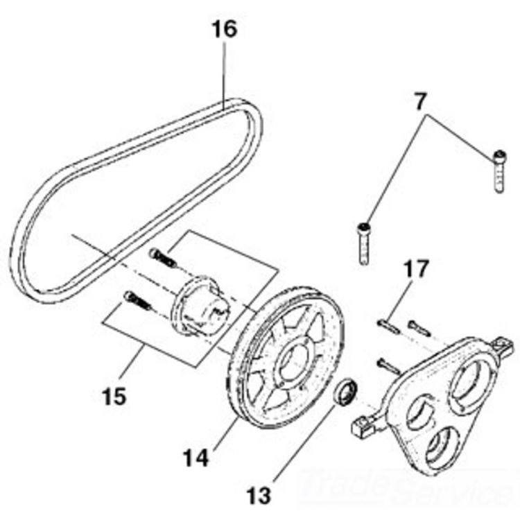 Input Pulley - 1.3" Height, 8.2" Width, 8.5" Length, Durable Construction