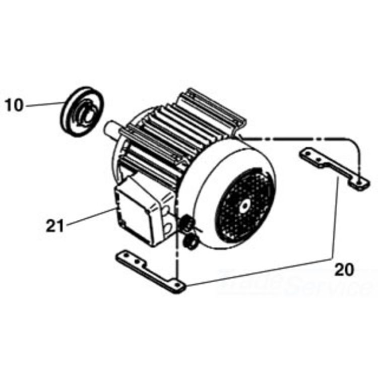 400V 3PH Input Pulley - Compact 3.5" x 3.5" x 1.2" Design for Efficient Performance