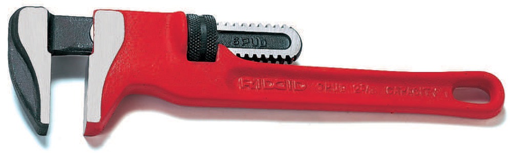 12" Cast Iron Monkey Wrench with 2 5/8" Jaw Capacity & Smooth Toothless Jaws for Tight Spaces