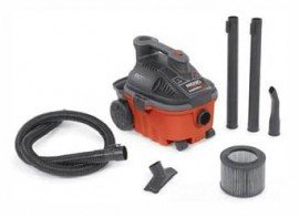 4 Gallon Portable Wet/Dry Vacuum with 20.5" Hose - Compact & Versatile Cleaning Solution