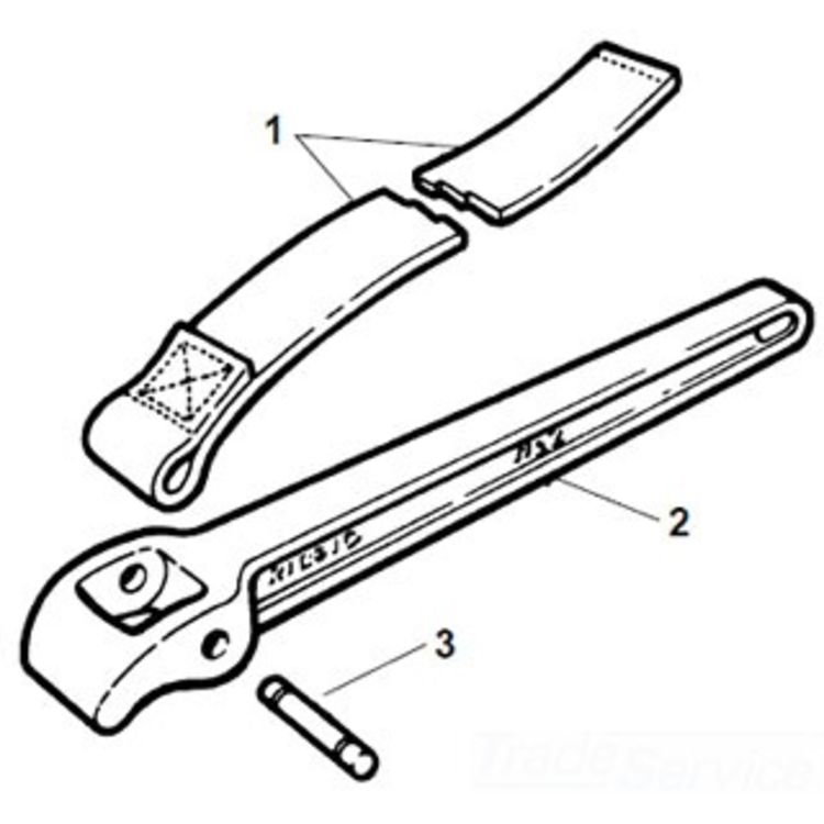 2-Strap Wrench - Versatile Pin Tool for Secure Grip and Easy Handling