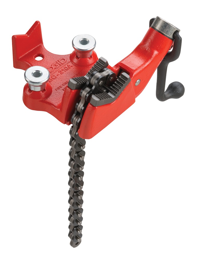 BC510 Top Screw Bench Chain Vise, 1/8"-8" Capacity, Neoprene-Coated Jaws, Rugged Cast-Iron Base