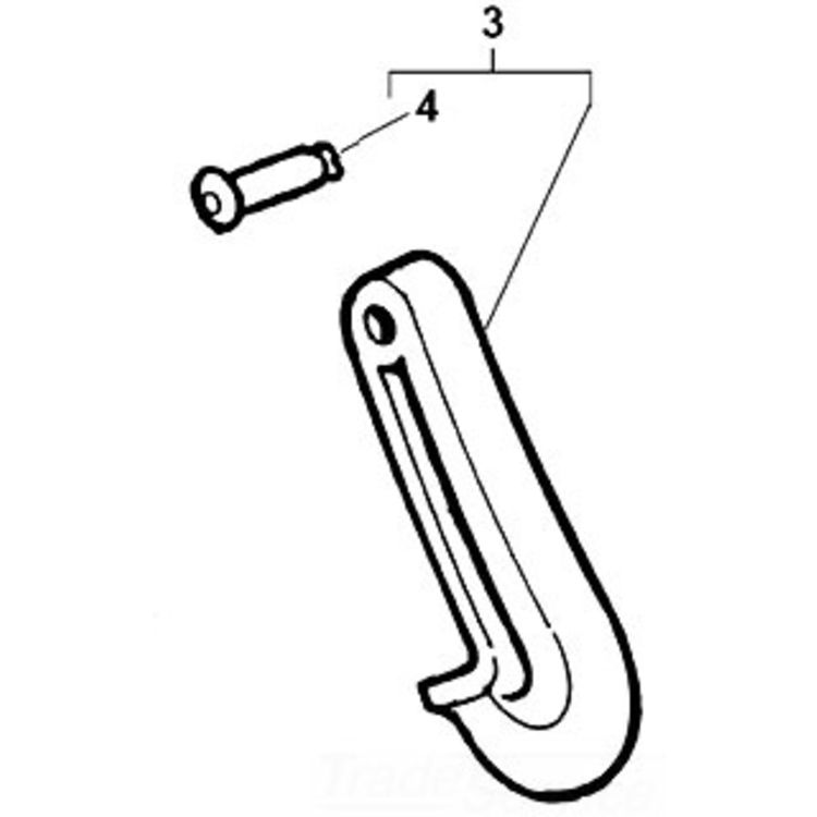 Steel Hook Assembly with Hinge Pin for 16.25" Bench Yoke Vise, Model 40110 Compatible