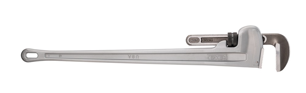 812 12" Aluminum Straight Pipe Wrench - Lightweight, Durable, 2" Capacity for Professionals