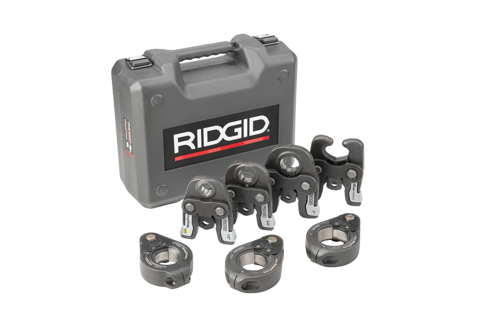 MegaPress Jaw Kit for 1/2" to 1" Pipes - Includes 3 Steel Jaws & Carrying Case