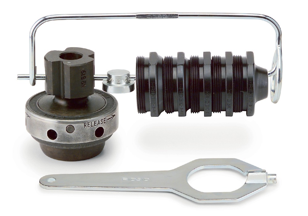 Versatile Nipple Chuck Kit for 1/2"-2" NPT Threading - Includes 5 Adapters for Power Drive Machines