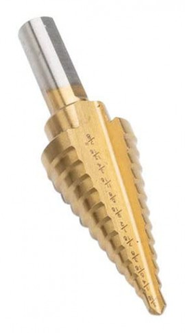 Step Drill Bit - High-Speed Steel, Precision Cutting, 1/8" to 1/2" Size Range