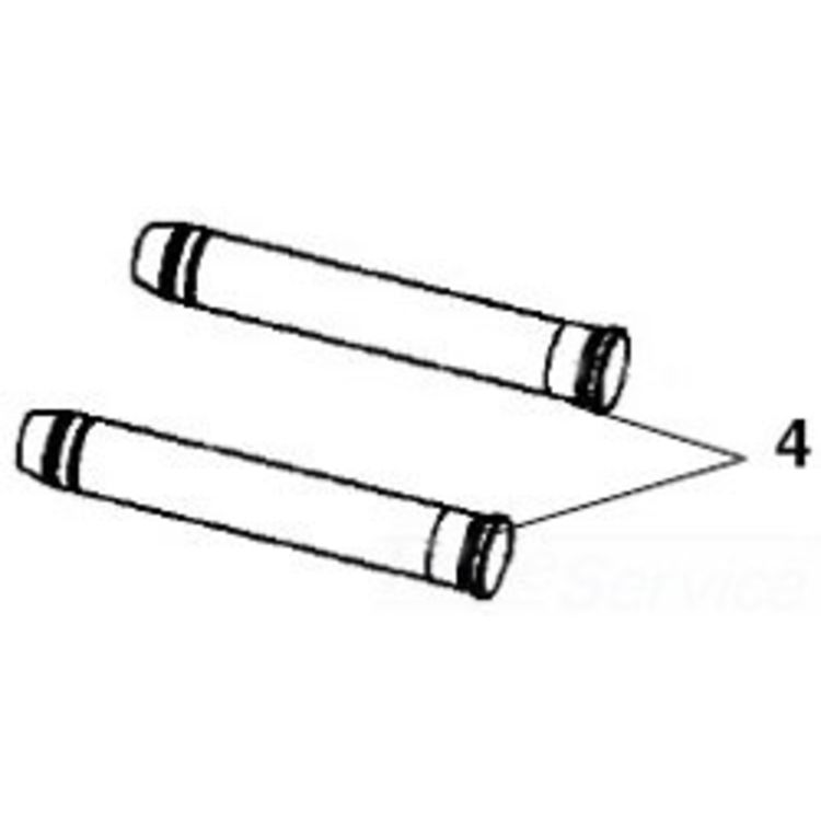 Roller Pin with Clip - 5" Length, 0.8" Height, 4" Width, Durable and Reliable Tool Accessory